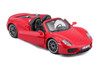 Porsche 918 Spyder Convertible, Red - Bburago 21076R - 1/24 Scale Diecast Model Toy Car
