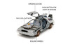 DeLorean Time Machine with Lights, Back to the Future III, Jada Toys 34996/4 - 1/24 Scale Model Car