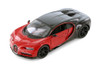 Bugatti Chiron, Red w/Black Rear - Showcasts 37524/14 - 1/24 Scale Diecast Model Toy Car (1 Car, No Box)