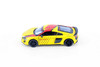 2020 Audi R8 Coupe Livery Edition, Yellow w/Red Stripe - Kinsmart 5422DF - 1/36 Scale Diecast Car