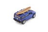 2008 Hummer H2 SUV w/Surfboard, Blue - Kinsmart 5337DS1 - 1/40 Scale Diecast Model Toy Car