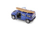 2008 Hummer H2 SUV w/Surfboard, Blue - Kinsmart 5337DS1 - 1/40 Scale Diecast Model Toy Car