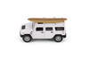 2008 Hummer H2 SUV w/Surfboard, White - Kinsmart 5337DS1 - 1/40 Scale Diecast Model Toy Car
