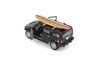 2008 Hummer H2 SUV w/Surfboard, Black - Kinsmart 5337DS1 - 1/40 Scale Diecast Model Toy Car