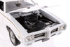 1969 Pontiac GTO, White - Welly 22501 - 1/24 scale Diecast Model Toy Car (No Box)
