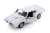 1969 Pontiac GTO, White - Welly 22501 - 1/24 scale Diecast Model Toy Car (No Box)