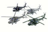 Box of 6 X-Force Commander U.S. Army Blackhawk Asstd. - Showcasts 51260 - 8" Diecast Helicopters