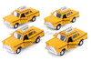 Box of 12 7-Eleven NYC Yellow Taxi Cab, Yellow - 9589D11 - 4.5" Scale Diecast Model Toy Cars
