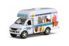 Box of 12 Ice Cream & Fast Food Truck, White - Kinsmart 5253/57D - 5" Scale Diecast Model Cars