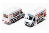 Box of 12 Ice Cream & Fast Food Truck, White - Kinsmart 5253/57D - 5" Scale Diecast Model Cars