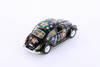 1967 Volkswagen Classic Beetle Hard Top w/Decals, Black - Kinsmart 7002DF - 1/24 Scale Diecast Car