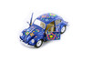 1967 Volkswagen Classic Beetle Hard Top w/Decals, Blue - Kinsmart 7002DF - 1/24 Scale Diecast Car