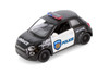 Box of 12 Fiat 500e Police Edition, Black/White, Kinsmart 5440DP, 1/28 Scale Diecast Model Toy Cars