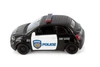 Box of 12 Fiat 500e Police Edition, Black/White, Kinsmart 5440DP, 1/28 Scale Diecast Model Toy Cars