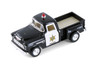 1955 Chevy Stepside Pickup Truck - Police Edition, Black - Kinsmart 3002DP - 1/54 Scale Model Car
