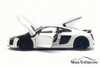 Audi R8 V10 Plus Hard Top, White - Maisto 38135W/6 - 1/18 scale Diecast Model Toy Car