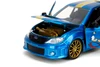 2012 Subaru Impreza WRX STI w/Sonic Figure, "Sonic the Hedgehog" - Jada Toys 35871 - 1/24 Scale Diecast Car
