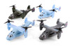 Box of 6 Military Tiltrotor Aircraft Assortment, Showcasts 8160D - 7" Scale Diecast Model Toy Planes