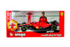 Ferrari SF-23 w/Driver Figure, #16 Charles Leclerc - Bburago 18-26809/16 - 1/24 Scale Diecast Model Toy Car