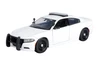 2023 Dodge Charger Pursuit Police, Unmarked White - Motor Max 76996WT - 1/24 Scale Diecast Model Toy Car