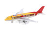 Sceno Jet Airliner, Yellow - Showcasts 805D - 7.75" Scale Diecast Model Toy Plane