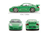 Porsche 911 GT3 (996) Sports Car, Green - Jada Toys 35360 - 1/32 Scale Diecast Model Toy Car