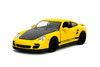 Porsche 911 Turbo (997), Yellow w/Black Hood - Jada Toys 35493 - 1/24 Scale Diecast Model Toy Car