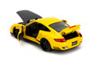 Porsche 911 Turbo (997), Yellow w/Black Hood - Jada Toys 35493 - 1/24 Scale Diecast Model Toy Car