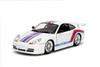 Porsche 911 GT3 (996), White w/Red & Blue Stripes - Jada Toys 35491 - 1/24 Scale Diecast Model Toy Car