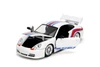 Porsche 911 GT3 (996), White w/Red & Blue Stripes - Jada Toys 35491 - 1/24 Scale Diecast Model Toy Car