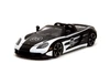 Porsche Carrera GT Convertible, Black/White - Jada Toys 35490 - 1/24 Scale Diecast Model Toy Car