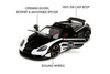 Porsche Carrera GT Convertible, Black/White - Jada Toys 35490 - 1/24 Scale Diecast Model Toy Car