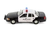 Box of 4 1999 Ford Crown Victoria Police, Black/White - Showcasts 22082PR/4D - 1/24 Scale Diecast Model Toy Cars