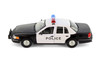 1999 Ford Crown Victoria Police, Black/White - Welly 22082PR/4D - 1/24 Scale Diecast Model Toy Car