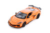 2023 Chevy Corvette Z06 Hardtop Sports Car, Orange - Welly 24120/4D - 1/24 Scale Diecast Model Toy Car