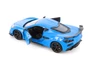 2023 Chevy Corvette Z06 Hardtop Sports Car, Blue - Welly 24120/4D - 1/24 Scale Diecast Model Toy Car