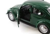 Volkswagen Beetle Hardtop Compact Car, Green - Showcasts 37926 - 1/24 Scale Diecast Model Toy Car