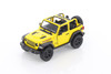 2018 Jeep Wrangler Rubicon Open Top, Yellow - Kinsmart 5412DA - 1/34 Scale Diecast Model Toy Car