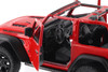2018 Jeep Wrangler Rubicon Open Top, Red - Kinsmart 5412DA - 1/34 Scale Diecast Model Toy Car