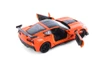 2019 Chevy® Corvette® ZR1 Hardtop, Orange - Showcasts 71356D - 1/24 Scale Diecast Model Toy Car (1 car, no box)