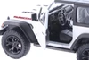 2018 Jeep Wrangler Rubicon Hard Top, White - Kinsmart 5412DA/WT - 1/34 scale Diecast Model Toy Car