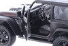 2018 Jeep Wrangler Rubicon Hard Top, Black - Kinsmart 5412DA/BK - 1/34 scale Diecast Model Toy Car
