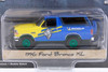 GREEN MACHINE 1996 Ford Bronco XL, Michelin Tires - Greenlight 35240D/48 - 1/64 Scale Diecast Model Toy Car