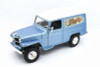 1955 Willys Jeep Station Wagon, Silver Blue - Lucky Road Signature 92858SVBU - 1/18 scale Diecast Model Toy Car