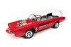 1966 Monkeemobile w/Monkees Figure Cutouts, Red w/White Roof - Auto World AWSS144 - 1/18 Scale Diecast Model Toy Car