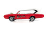 1966 Monkeemobile w/Monkees Figure Cutouts, Red w/White Roof - Auto World AWSS144 - 1/18 Scale Diecast Model Toy Car