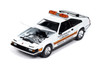1983 Toyota Celica Supra, White w/Orange Stripe - Auto World AW64442/48B - 1/64 Scale Diecast Model Toy Car