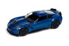 2019 Chevy Corvette Z06, Elkhart Lake Blue - Auto World AW64442/48B - 1/64 Scale Diecast Model Toy Car
