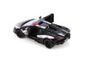 Lamborghini Revuelto Police Edition, Black w/White Stripe - Kinsmart 5459DP - 1/38 Scale Diecast Model Toy Car