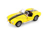 Shelby Cobra 427 SC Convertible, Yellow w/Black Stripes- Welly 24002/4D - 1/24 Scale Diecast Model Toy Car